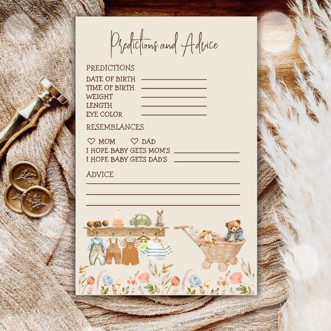 予測とアドバイスボホ子供部屋ベビーシャワー (Predictions and Advice Boho Nursery Baby Shower)