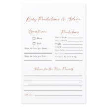 予測とアドバイスミニマリストBohoベビーシャワー