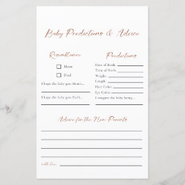 予測とアドバイスミニマリストBohoベビーシャワー