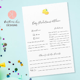 予測とアドバイスレモンベビーシャワーゲーム