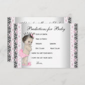 予測とアドバイス保護者の女の子の赤ちゃんシャワー アドバイスカード (正面/裏面)
