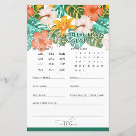 予測とアドバイス熱帯赤ちゃんシャワーゲーム