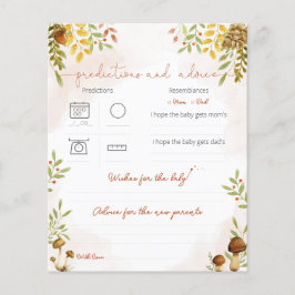 予測とアドバイス、ウッドランド赤ちゃんシャワー