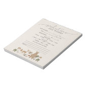 予測は赤ちゃんシャワーゲームボホウッドランドを願う ノートパッド (回転)