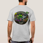 予測は頭脳!です!! (イラストレーションの背部) Tシャツ (裏面)