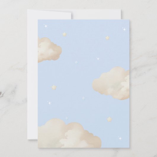 予測アドバイステディベア赤ちゃんシャワーゲーム 招待状 (裏面)