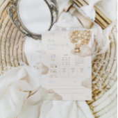 予測アドバイステディベア赤ちゃんシャワーゲーム 招待状