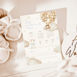 予測アドバイステディベア赤ちゃんシャワーゲーム 招待状