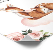 予測カード赤ちゃんシャワーOh鹿ポスター ポスター (角)