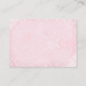 予測ピンクのクリスマスベビーシャワーゲーム エンクロージャーカード (裏面)