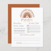 予測ベビーカードBoho Rainbowゲーム (正面/裏面)