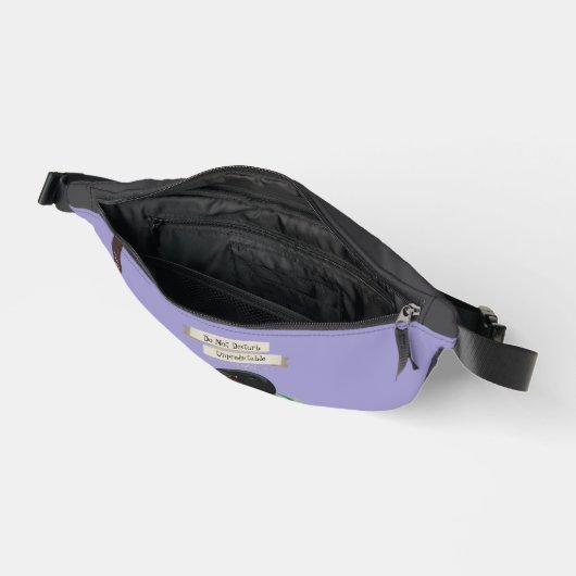 予測不可能な黒猫引用文薄紫紫 ファニーパック (見開き)