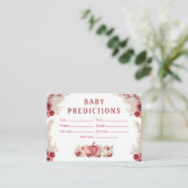 予測秋カボチャ赤ちゃんシャワーゲームカード エンクロージャーカード (スタンド正面)