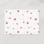 予測赤い甘い赤ちゃんシャワーゲーム エンクロージャーカード (裏面)