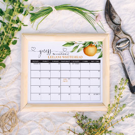 予測赤ちゃんシャワーかわいこちゃんオレンジ ポスター