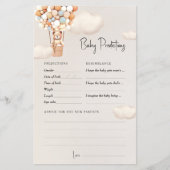 予測赤ちゃんシャワーゲームアドバイスクマ風船 (正面)