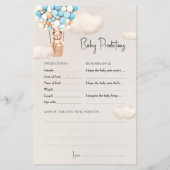 予測赤ちゃんシャワーゲームアドバイスクマ風船 (正面)