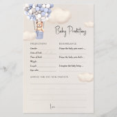 予測赤ちゃんシャワーゲームアドバイスクマ風船 (正面)