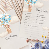 予測赤ちゃんシャワーゲームアドバイスクマ風船