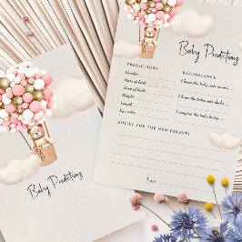 予測赤ちゃんシャワーゲームアドバイスクマ風船