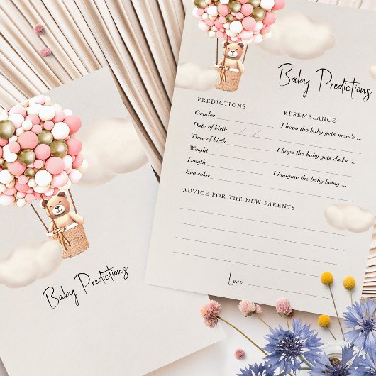 予測赤ちゃんシャワーゲームアドバイスクマ風船