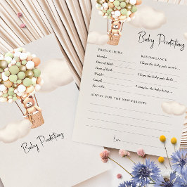 予測赤ちゃんシャワーゲームアドバイスクマ風船