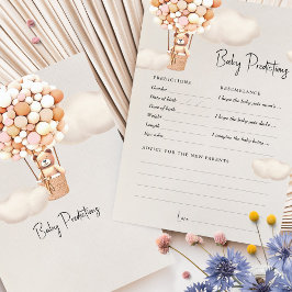 予測赤ちゃんシャワーゲームアドバイスクマ風船