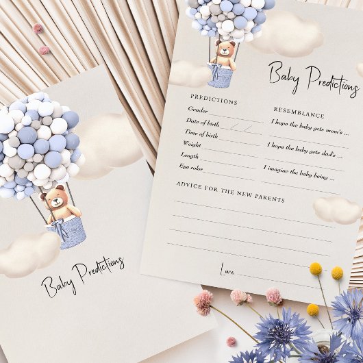 予測赤ちゃんシャワーゲームアドバイスクマ風船