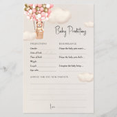 予測赤ちゃんシャワーゲームアドバイスクマ風船 (正面)