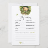 予測赤ちゃんシャワーゲームアドバイスベア 招待状 (正面)