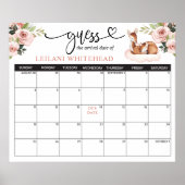 予測赤ちゃんシャワーOh Deerポスター ポスター (正面)