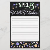 予測、呪文&ウェルウィッシュ! 便箋 (裏面)