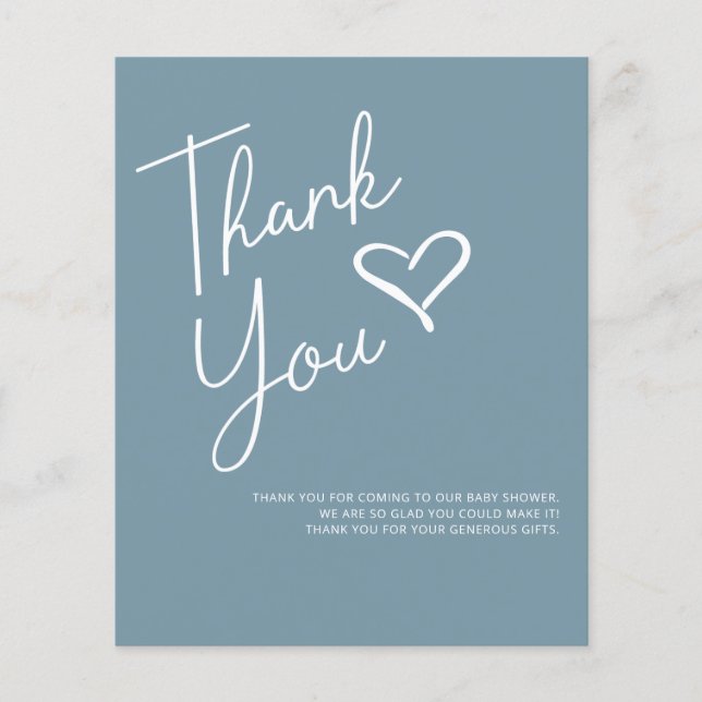 予算ああベビーモダン男の子ベイビーシャワーありがとう (正面)