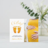 予算ああベビー写真ベビーシャワー招待状。 (スタンド正面)