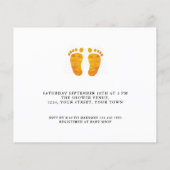 予算ああベビー写真ベビーシャワー招待状。 (裏面)