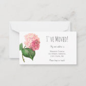 予算あじさいアナウンスメントカードを移動 ノートカード (正面)