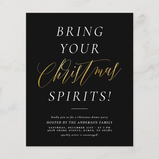 予算あなたのクリスマススピリッツのホリデーパーティーをもたらす (正面)