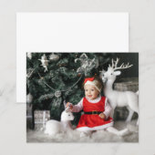 予算あなた自身のクリスマスフォトホリデーカードを追加 (正面/裏面)