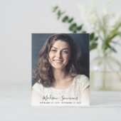 予算ありがとうお葬式フォト悔やみや弔慰悲しみカード (スタンド正面)