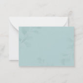 予算ありがとうウッドランドベアーベイビーシャワー ノートカード (裏面)