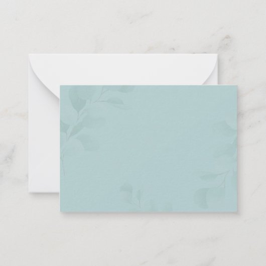 予算ありがとうウッドランドベアーベイビーシャワー ノートカード (裏面)