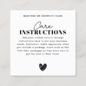 予算ありがとうハート気に指導業務 スクエア名刺 (裏面)