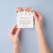 予算ありがとうバラ金ゴールドバルーン誕生日パーティー チラシ (手)