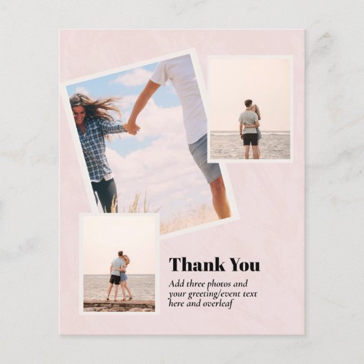 予算ありがとうフォトコラージュモダン チラシ (正面)