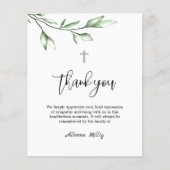 予算ありがとう葬儀クロス記念カード (正面)