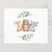 予算ありがとう赤ちゃんシャワー森林の緑 (裏面)