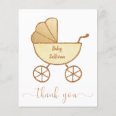 予算ありがとう赤ちゃんシャワー黄色のキャリッジ (正面)