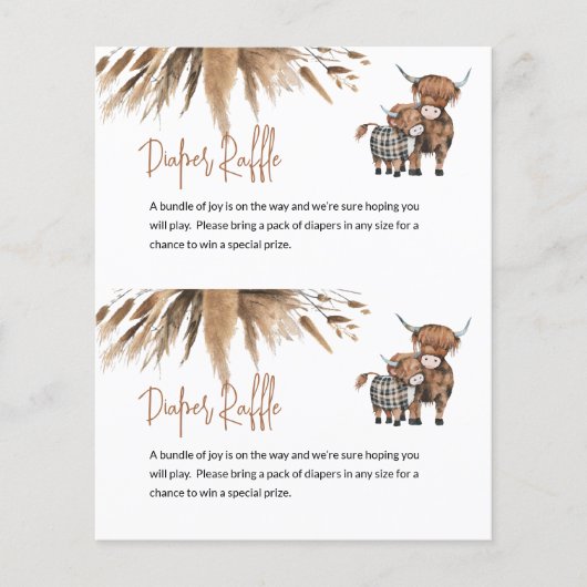 予算おむつラッフルカウファームカードセンターカット (正面)