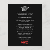 予算おもしろいクロフィッシュボイル卒業BBQ招待状 チラシ (裏面)