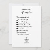 予算おもしろいファクトフォトスクリプトクラス卒業 招待状 (裏面)